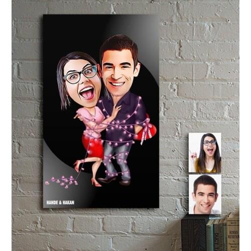 Personalized Valentine Cartoon Wooden Table-2