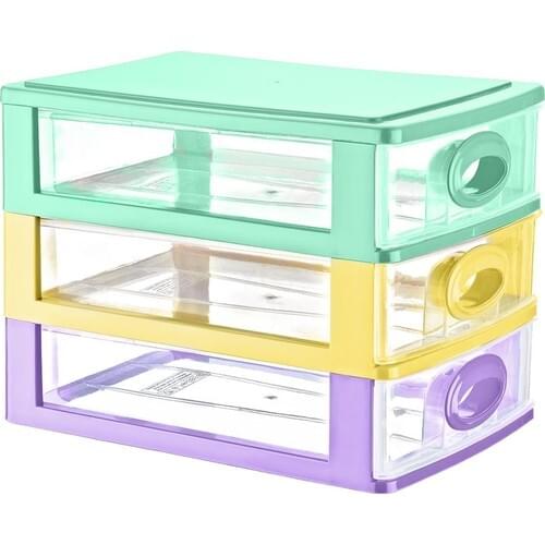 PlastArt 3 Compartment Colorful Drawer | Drawers Organizer