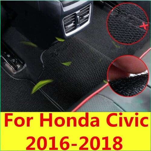Foot pad to clean foot pad high-grade foot pad non-slip car Accessories For Honda Civic 2016-2018 10th Gen Sedan