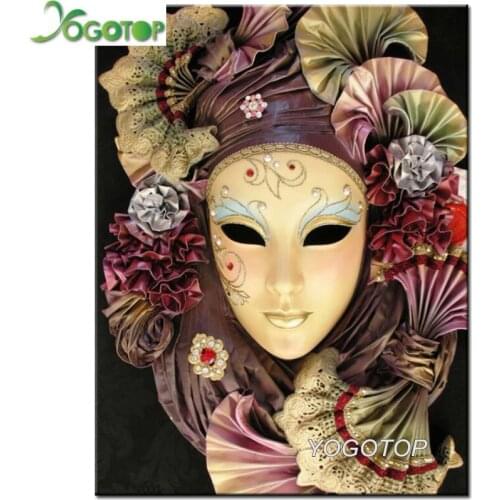 Full diamond embroidery Mask woman 5D mosaic picture rhinestones diy diamond painting cross stitch kit home decoration YY1464