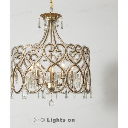 Bedroom Ceiling chandelier crystal hanging lights retro kitchen 5 lights ceiling chandeliers vintage in dining living room foyer