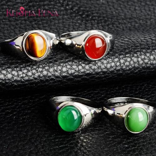 Simple Design Fine Jewelry Oval Gemstones 316L Stainless Steel Engagement Rings for Women Man Female Drop Shipping