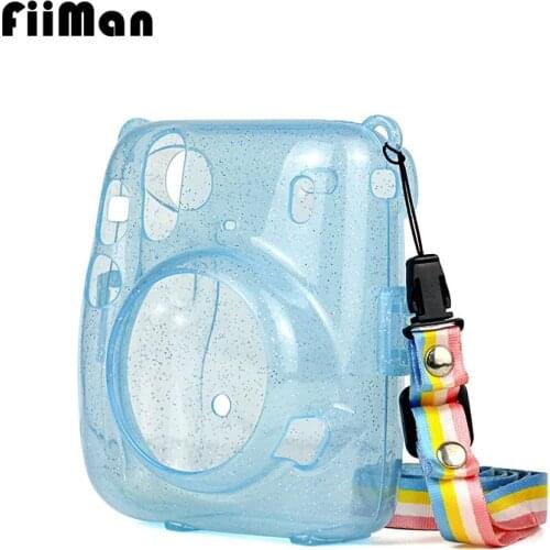 For Instax Mini 11 Crystal Transparent Protective Case Cover Bag for Fuji Fujifilm Instant Camera Bag Instax Mini 11