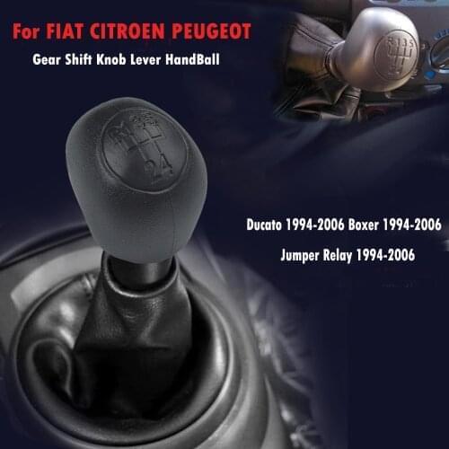 5 6 Speed Black Grey Gear Shift Stick Lever Handle Knob Head ball For FIAT DUCATO CITROEN JUMPER RELAY PEUGEOT BOXER 1994-2006