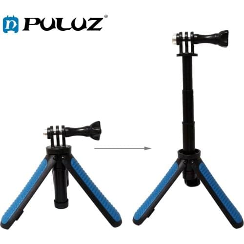 PULUZ Foldable Mini Tripod Holder Selfie Monopod Stick For GoPro HERO5 Session/5/4 Session/4/3+/3/2/1,Xiaoyi Sport Cameras