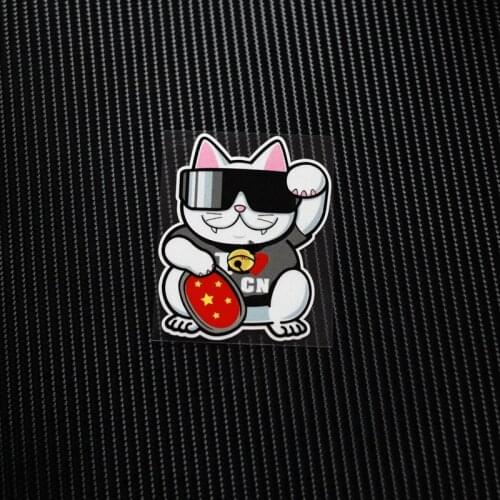 TD005 Free shipping Fortune Cat Cartoon Reflective Stickers&Decals MOTO GP Motocross Bike Helmet Windshield ATV Stickers