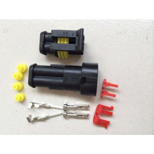 2 Pin Female Male AMP SuperSeal 282104-1 282080-2 Waterproof Electrical Automotive Connector Plug For Car