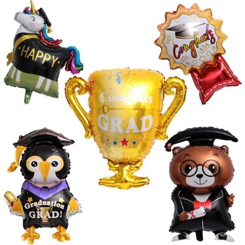 Graduation Balloon Graduation Gift Cartoon Globos Back To School Decorations Congratulation Graduation 2019 Doctor Balloon