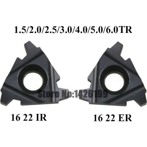 10PCS 16ER 16IR 22ER 22IR 1.5/2.0/2.5/3.0/4/5/6/4.0/5.0/6.0TR Indexable Carbide Threading Lathe Inserts Trapezoidal Tool