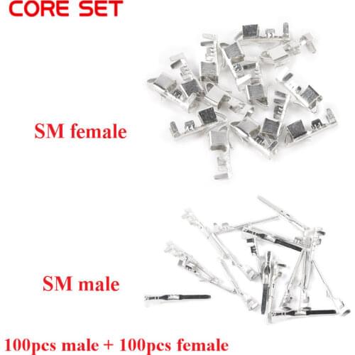 200PCS/LOT JST SM Male & Female Plug Housing Pin Header Crimp Terminals Plug Connectors Wire Cable Housing Male Crimp Pins
