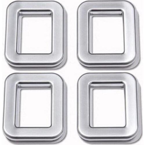 4Pcs Car Interior Door Window Lock Adjust Button Switch Frame Trim Cover Sticker For Land Rover Discovery Sport 2015-16