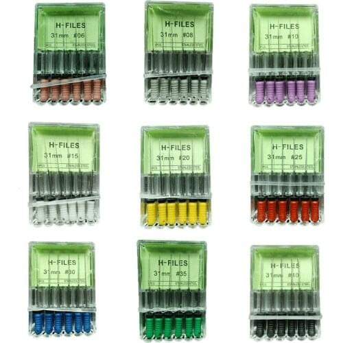 5Box /Lot Dental Tools Root Cannal Endo H File 31mm Stainless Steel Endodontic Instruments Dentist Odontologia