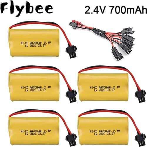 2.4V 700mAh NI-CD rechargeable battery pack AA 2.4 v 700 mah batteries for Remote Control toys Electric Toys rc car model