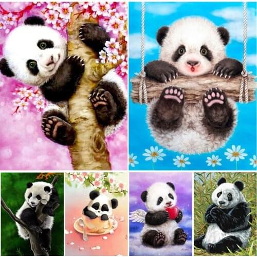 Diy 5D Diamond Painting Full Square Animal Cross stitch Kits Mosaic Picture of Rhinestones Decor Gift Diamond Embroidery Panda
