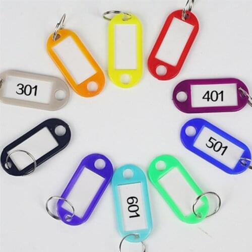 80 Pcs Key Rings Colorful key chain accessories Classified Tag Key Holder Key plate classification tag plate(Random Color)