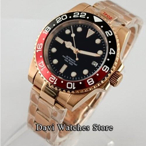 New 40mm Luxury Sapphire Crystal Men NH35 Automatic Mechanical Watches Titanium Bezel Luminous Mens Wristwatch