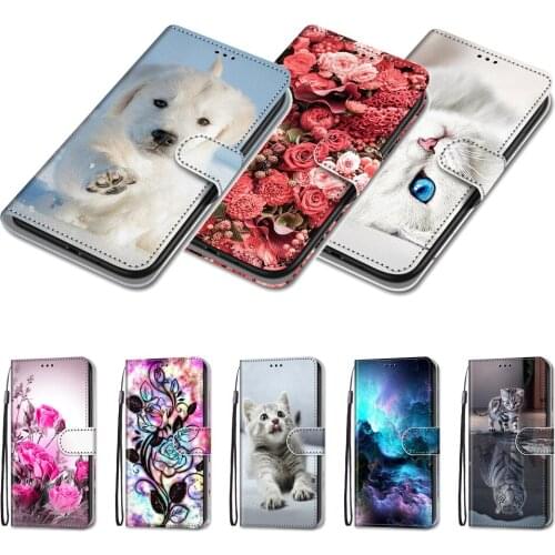 Flip Leather Case For Motorola Moto E G Power Stylus 2020 Pattern Protect Cover For Moto E7 Plus G8 Power G9 Play Magnetic Case
