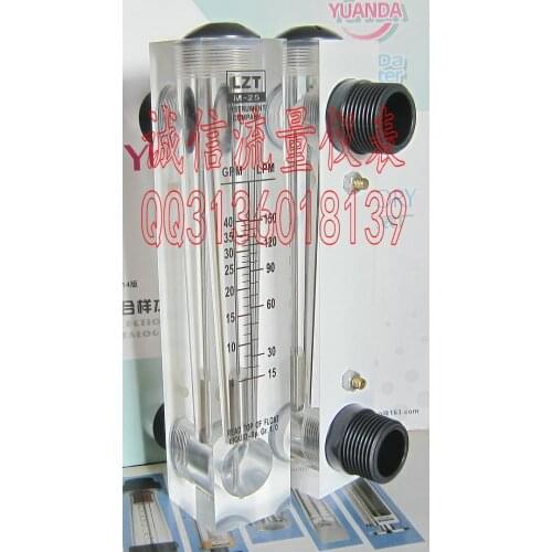 LZT-25 panel flowmeter fluid 4-40GPM, 15-150LPM water meter 1 inch external thread