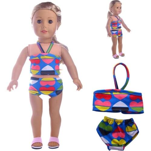 Handmade Doll Personality fashion swimwear Clothes accessories Fit 18 Inch Doll &43cm New Born Baby Clothes