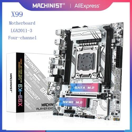 MACHINIST X99 motherboard LGA 2011-3 with dual M.2 Support four channel DDR4 ECC/NON-ECC RAM E5 2678 V3 E5 2620 2650 V3 X99-K9