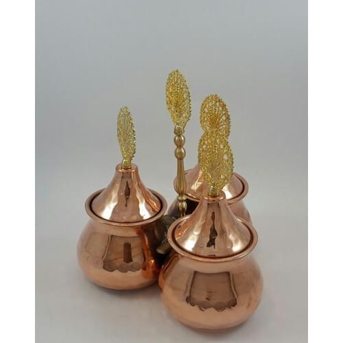 Kayseri Coppery Copper Spice Mini 3 Pcs Pointed Rose