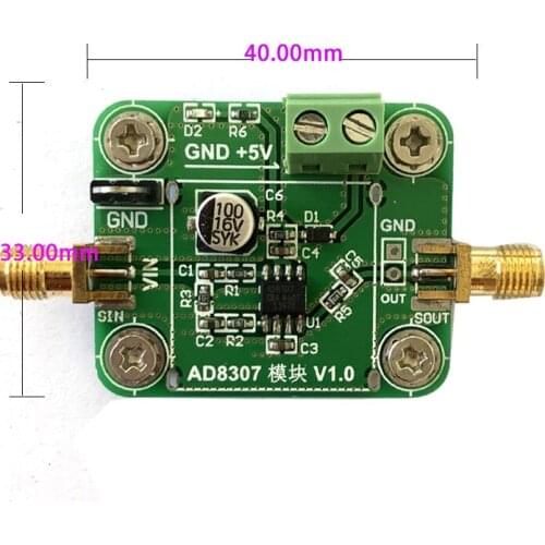 AD8307 Module Logarithmic Detection RF Frequency to 500MHz -75dBm-16dBm Logarithmic Amplifier