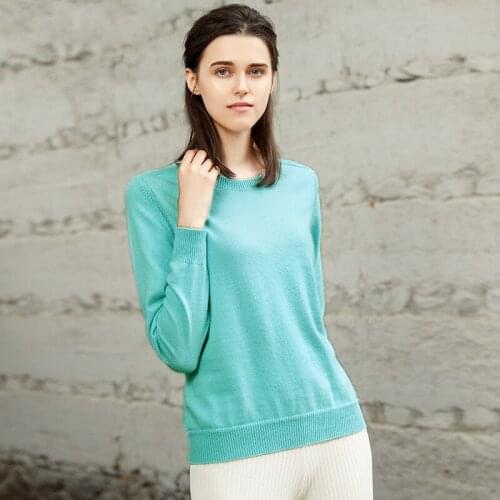 ZHILI 2018 New Autumn Winter O-Neck Simple Relaxed Cashmere Sweater