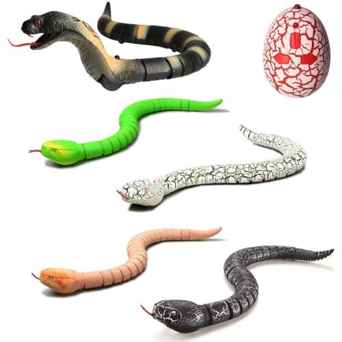 Novelty RC Snake with Toy Snake Bracelet Gift Terrifying Plastic Infrared Funny Remote Control Rattlesnake Mischief For Tricky