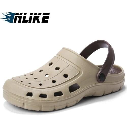 New Summer Men Beach Sandals Shoes Man Hollow Slippers Shoes Outdoor