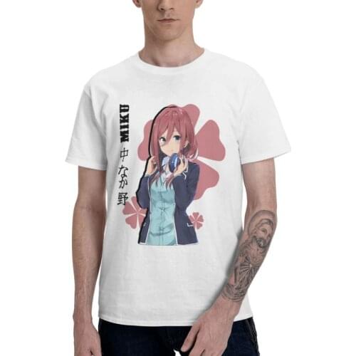 The Quintessential Quintuplets T-shirt Mens T Shirt Short Sleeve Cotton Nino V1 Go Toubun No Hanayome Miku Nakano Tshirt Tee