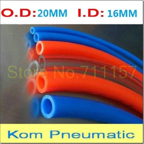 1 Meter Pneumatic Air Hose PU Tube OD 20MM ID 16MM Plastic Flexible Pipe PU20*16 Polyurethane Tubing Compressor Pipe 20X16 MM