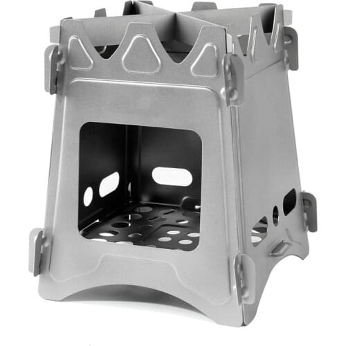 BBQ Stove Portable Ultralight Wood Burning Firewood Stove Pellet Pocket Packbaking Pure Titanium Stove Grill Bbq Grill