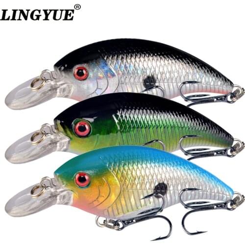 Special Offer New Arrival Hot Sale 1PCS Hard Crank Crankbaits Slow Floating Plastic Bait 3D Eyes Treble Hooks Fishing Lure Bass