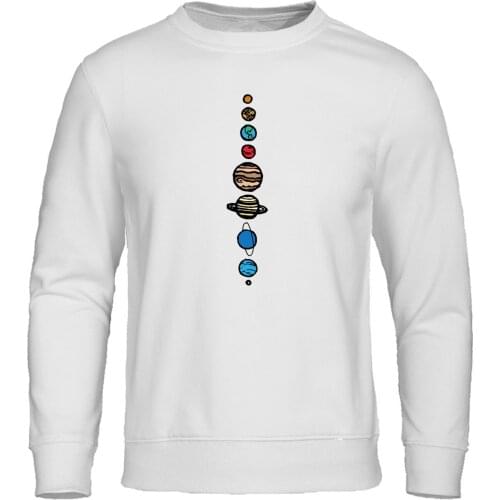Universe Solar System Autumn New Hoodies Sweatshirt Men Planets Colour Vintage Mens Sweatshirts Nine Planets Harajuku Streetwear