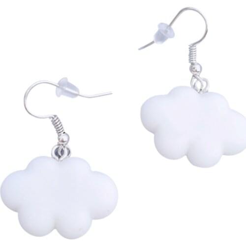 Vintage Trendy Cartoon Cute Cloud Earrings for Women Girl Party Charm Jewelry