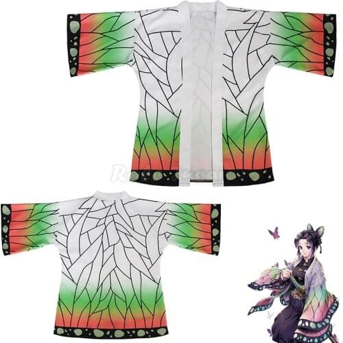 Japan Anime Cosplay Demon Slayer Kamado Tanjirou/Tomioka Giyuu/Kochou Shinobu Cape Costume Adult Kids Kimono Cloak C23M157