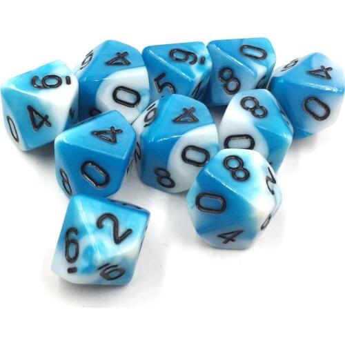 Rollooo Dice 10pcs/set D10 Polyhedral Dice Double Color Rpg dice