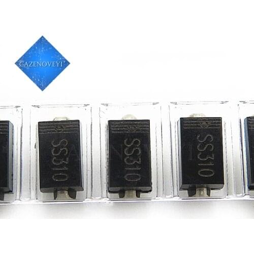 100pcs/lot SS310 SR3100 SMD SR310 Schottky Barrier Rectifier Diode 3A 100V DO-214AC SMA GREAT IT In Stock