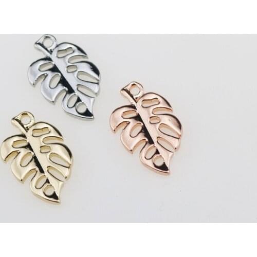 20pcs 20*12mm Leaf Coin Zinc Alloy Necklace,Earring Bracelet Jewelry DIY Handmade 3 colors