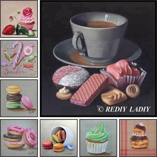 DIY Diamond Painting Still Life Cookies Full Square/Round Drill Diamond Embroidery Picture of Rhinestones Mosaic Art Home Decor