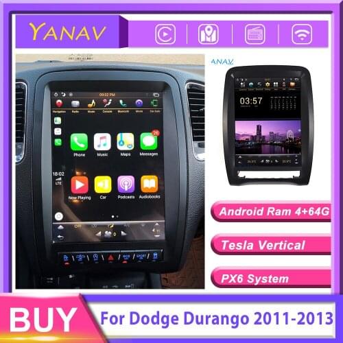 GPS 2 Din Android Car Radio For Dodge Durango 2011-2013 Vertical Sreen Car Stereo Receiver Multimedia DVD Player Head Unit