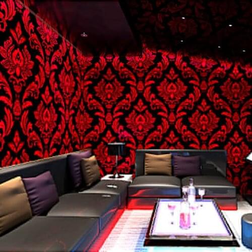 Beibehang flower vertical stripes AB version non - woven European style living room bedroom background wallpaper papel de parede