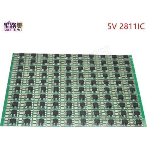 Free shipping 100pcs DC5V DC 12V WS2811 Circuit Board PCB Square Making WS2811 LED Pixel Module IC Chip Light Lighting tape