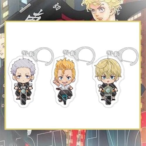Tokyo Revengers Anime Cosplay Keychain Manjiro Ken Takemichi Hinata Atsushi Chibi Kawaii Fans Collection Props