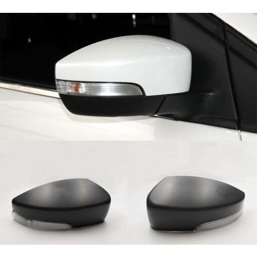 Cafoucs For Ford Escape Kuga Ecosport Car Rear View Mirror Cover And Turn Signal Side Lights 2012-2017 Accessories
