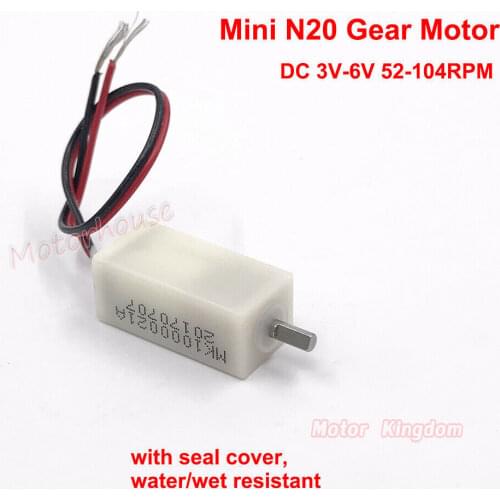 Micro Mini N20 Full Metal Gear Motor DC 3V-6V Large Torque Plastic Cover Protected