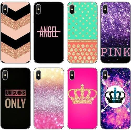 Cell Phone Case glitter-queen-king-pink For iPod Touch iPhone 10 11 12 Pro 4S 5S SE 5C 6 6S 7 8 X XR XS Plus Max 2020