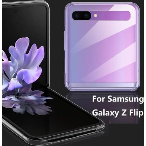 For Galaxy Z flip Folding Soft TPU Transparent Mobile Phone Case for Samsung Galaxy Z Flip Front Back Protective Cover