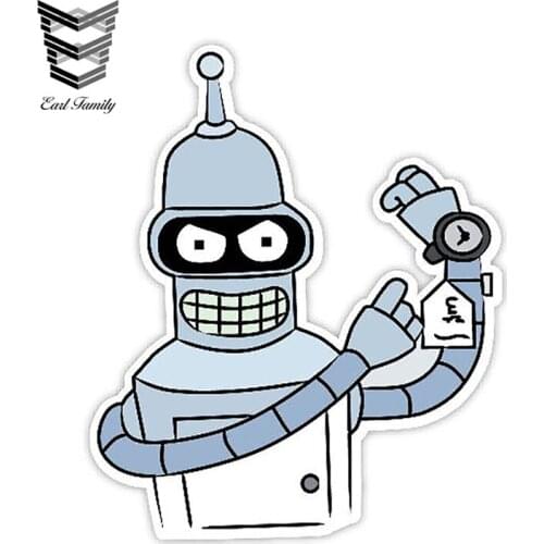 EARLFAMILY 13cm X 10.8cm Car Stickers Cartoon Robot Vinyl Decal Funny Car Styling Waterproof DIY Auto Motor Decoration Graphics