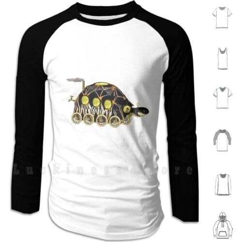 Steampunk Tortoise Hoodie Long Sleeve Tortoise Animal Mechanical Steam Punk Steampunk Fantasy Sci Fi Steam Punk